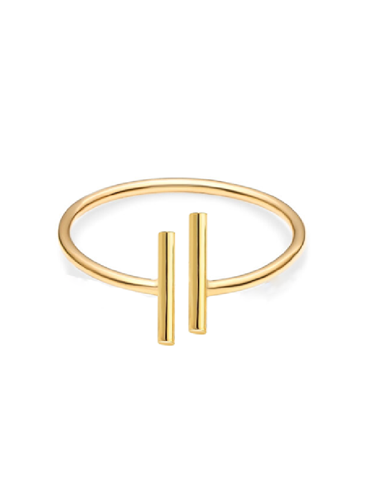 انگشتر طلا  18عیار اپال گلد مدل  مینیمال Tموازی