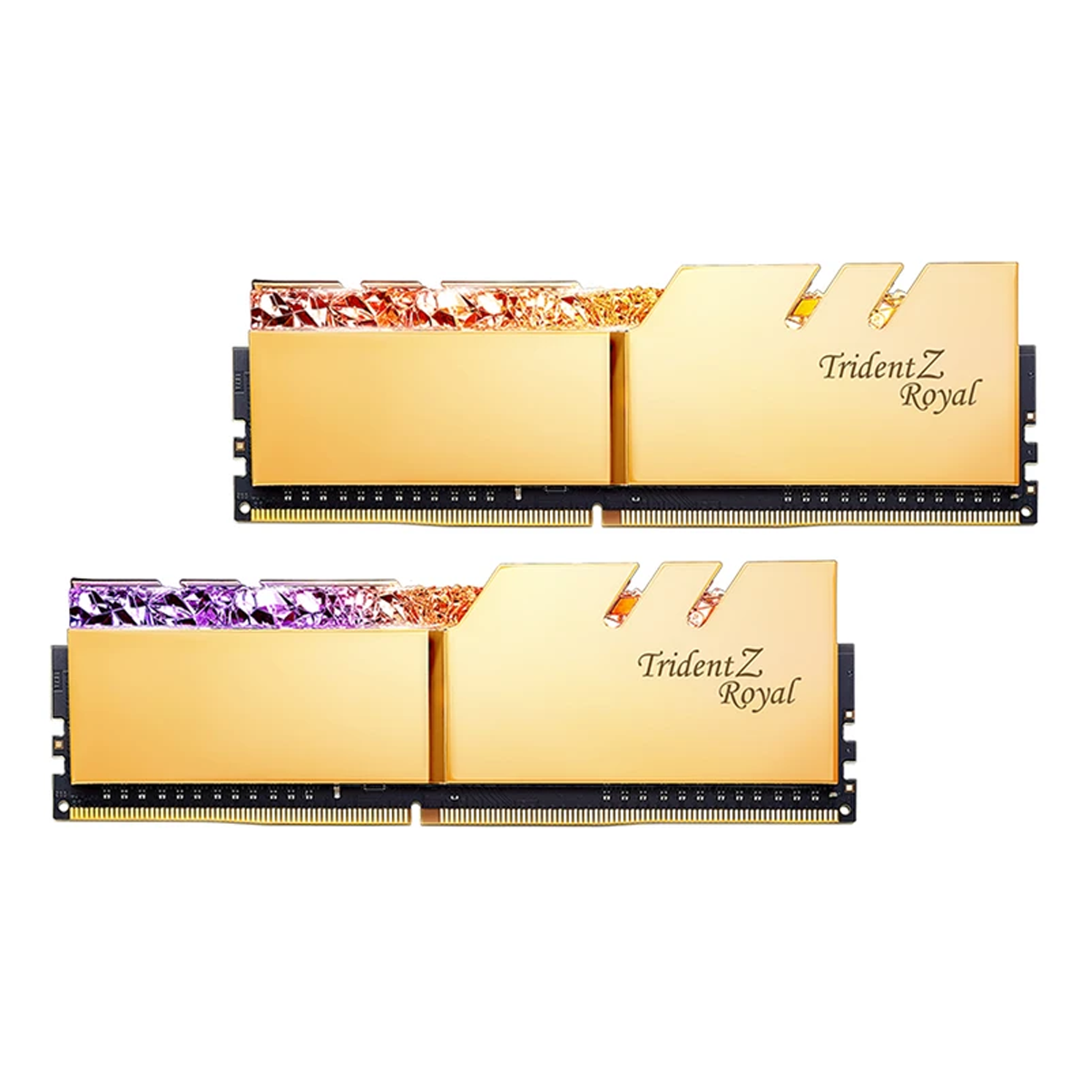 رم دسکتاپ DDR4 دوکاناله 3200 مگاهرتز CL16 جی اسکیل مدل Trident Z Royal Gold ظرفیت 16 گیگابایت-طلایی