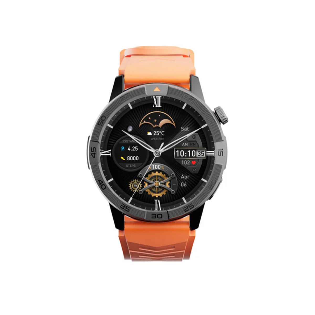 ساعت هوشمند ای جی ام مدل Legion Pro-بدنه مشکی بند نارنجی