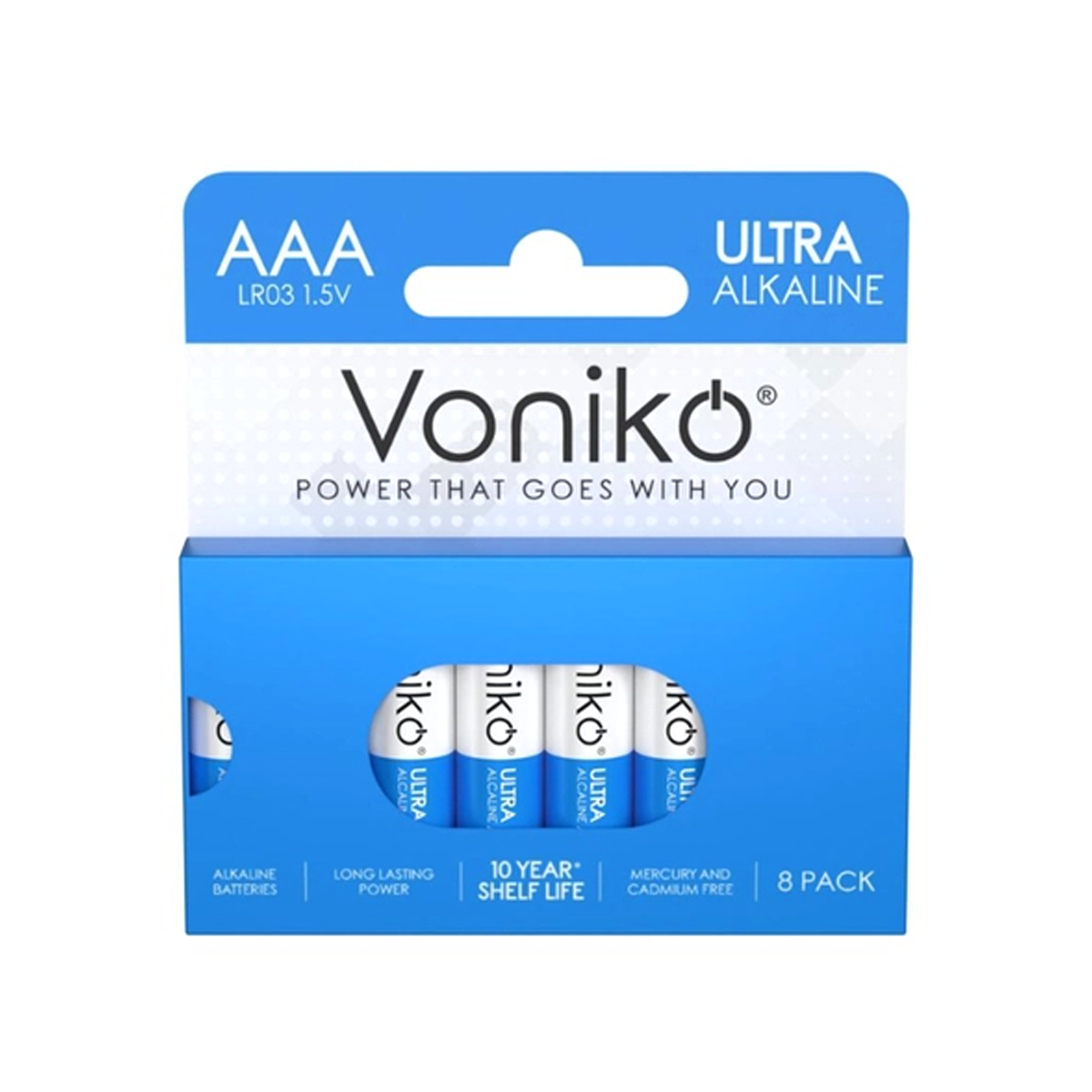 باتری نیم قلمی ونیکو مدل LR03 PAPERBOX بسته 8 عددی باتری نیم قلمی ونیکو مدل LR03 PAPERBOX بسته 8 عددی