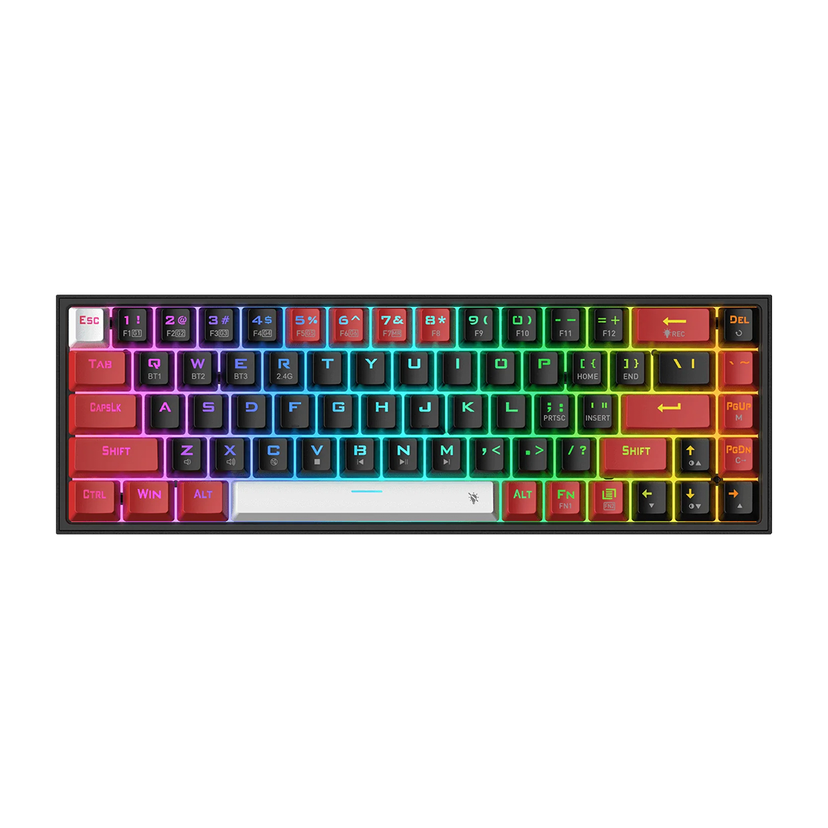 کیبورد گیمینگ ردراگون مدل Castor K631 PRO RGB BRW سوئیچ قرمز