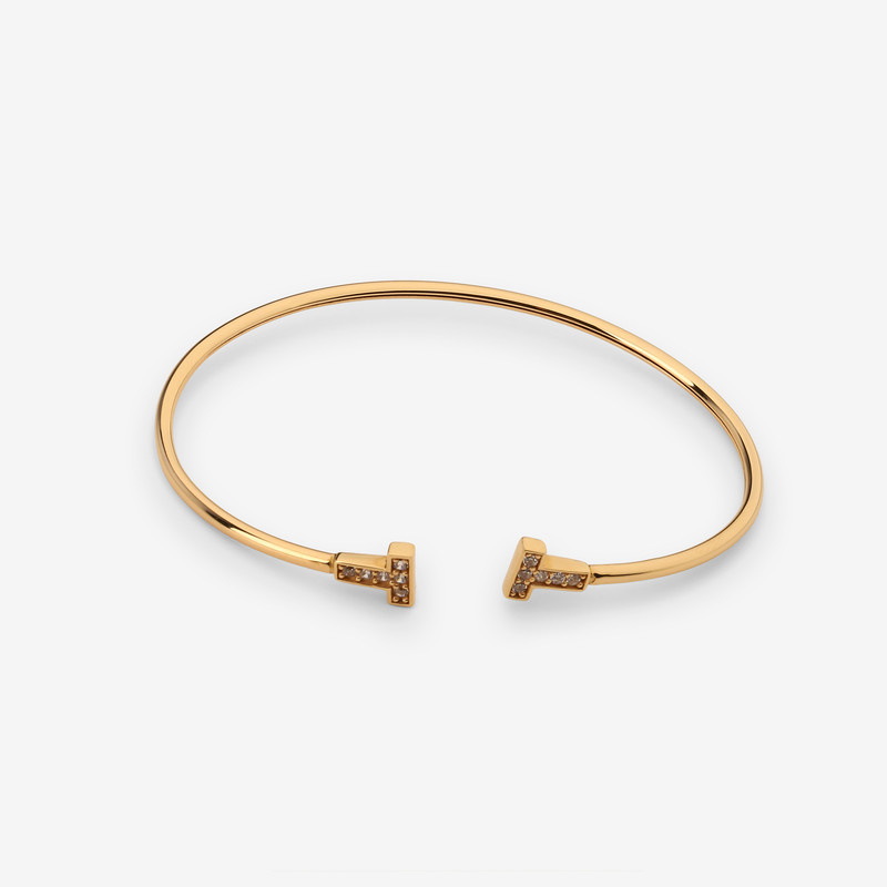 بنگل طلا 18 عیار زنانه ماوی گالری مدل تیفانی بنگل طلا 18 عیار زنانه ماوی گالری مدل تیفانی