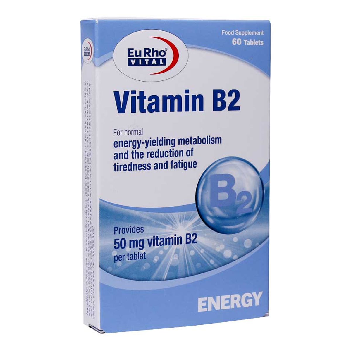 قرص ویتامین B2 یوروویتال بسته 60 عددی