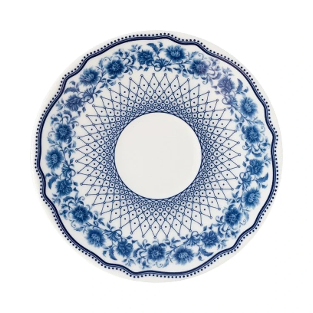 نعلبکی چینی زرین ایران مدل دوری 13 سن پترزبورگ درجه عالی بسته 6 عددی