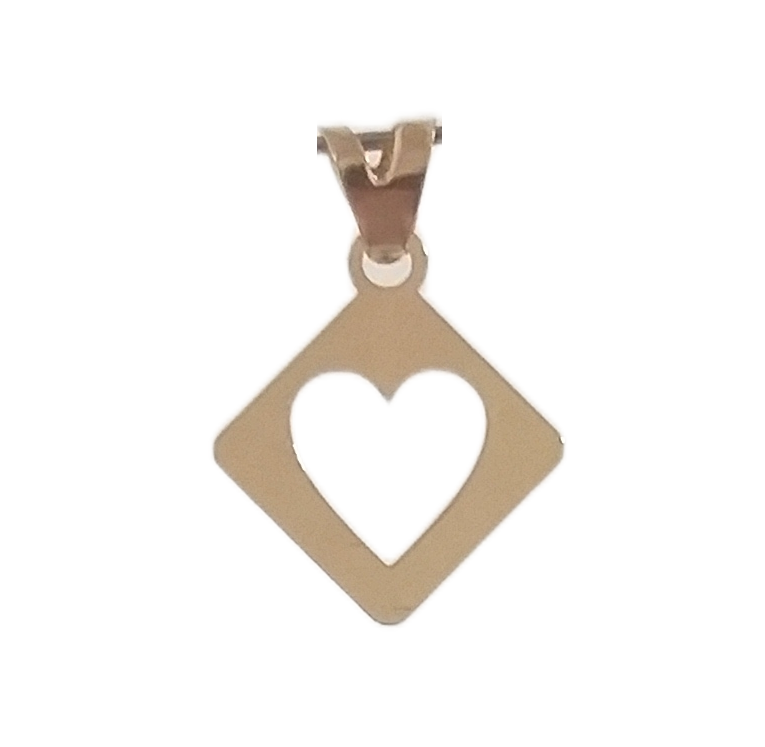 آویز طلا 18 عیار زنانه لاوندر طرح قاب قلب کد 309