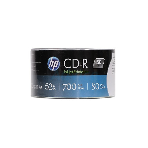 سی دی خام اچ پی مدل پرینتبل Cd hp printable بسته 50 عددی سی دی خام اچ پی مدل پرینتبل Cd hp printable بسته 50 عددی