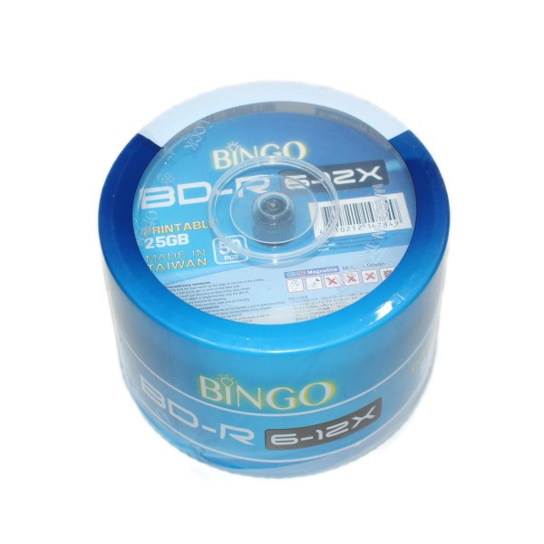 بلو ری خام بینگو مدل BD-R 6-12X بسته 50 عددی بلو ری خام بینگو مدل BD-R 6-12X بسته 50 عددی