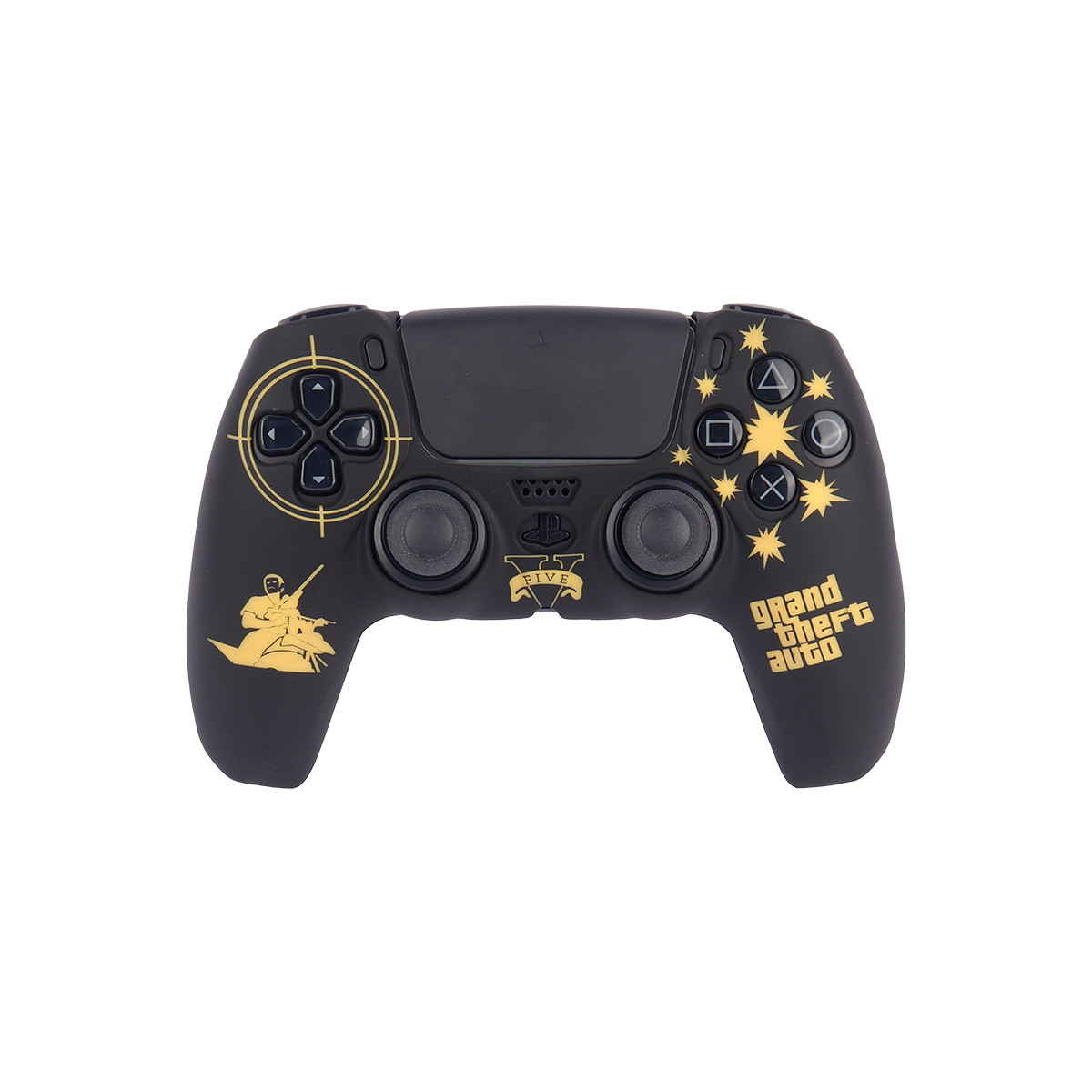 روکش دسته بازی PS5 مدل Deadskull GTA V کد 2-مشکی زرد روکش دسته بازی PS5 مدل Deadskull GTA V کد 2-مشکی زرد