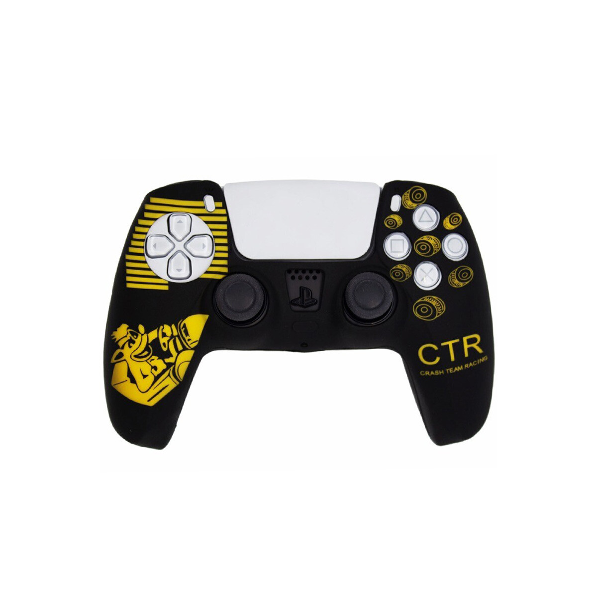 روکش دسته بازی PS5 مدل Crash Team Racing-مشکی زرد روکش دسته بازی PS5 مدل Crash Team Racing-مشکی زرد