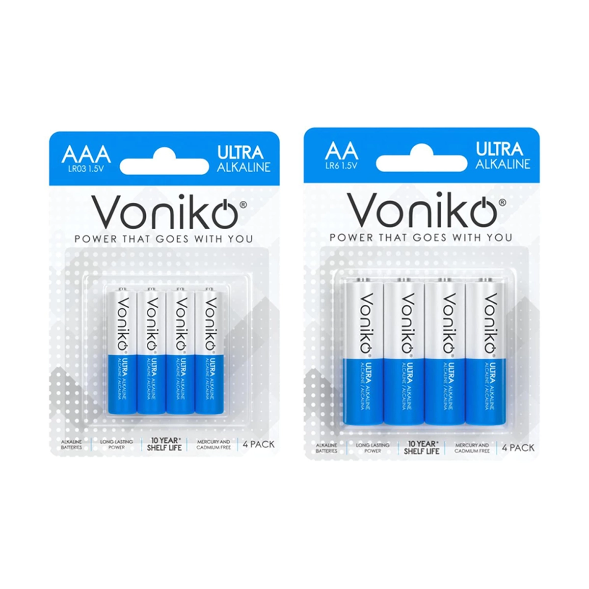 باتری قلمی ونیکو مدل LR6 بسته 4 عددی به همراه باتری نیم قلمی ونیکو مدل LR03 بسته 4 عددی باتری قلمی ونیکو مدل LR6 بسته 4 عددی به همراه باتری نیم قلمی ونیکو مدل LR03 بسته 4 عددی