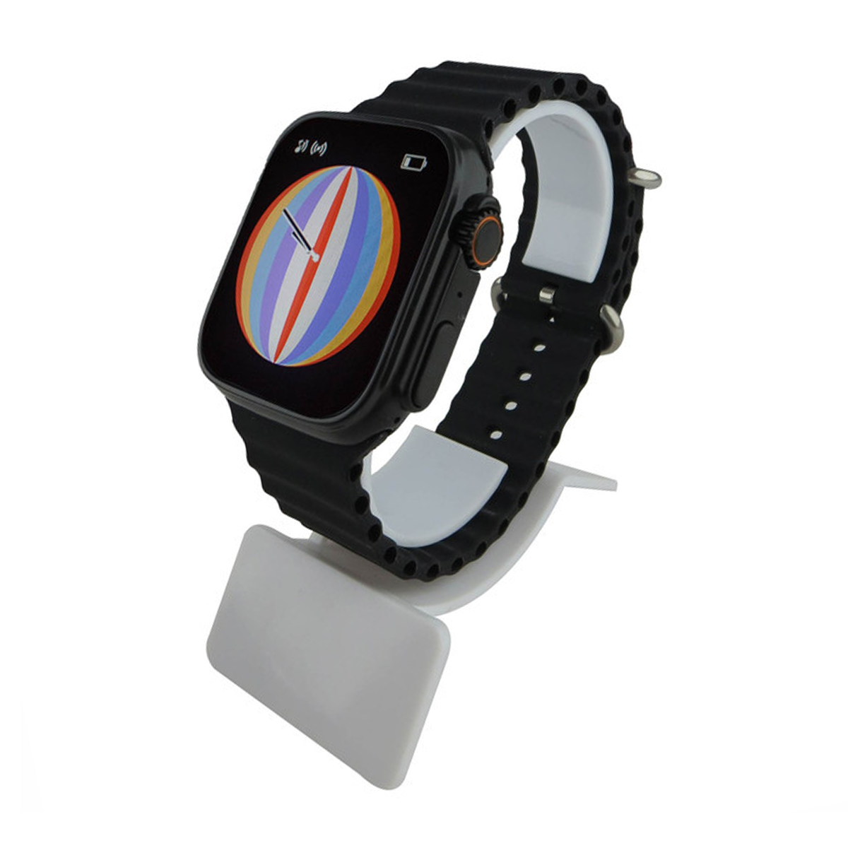 ساعت هوشمند ورنا مدل 01 Ultra Pack به همراه هندزفری بلوتوثی و بند-بدنه مشکی بند مشکی ساعت هوشمند ورنا مدل 01 Ultra Pack به همراه هندزفری بلوتوثی و بند-بدنه مشکی بند مشکی