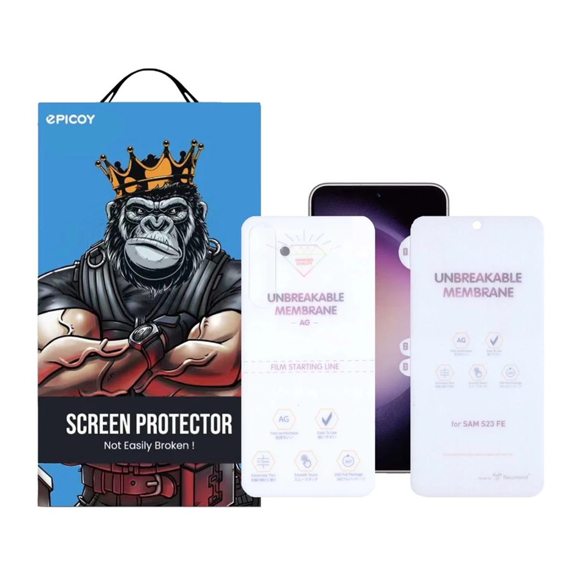 گلس صفحه نمایش و پشت گوشی سامسونگ Galaxy S23 FE اپیکوی مات مدل Hydrogel-Matte