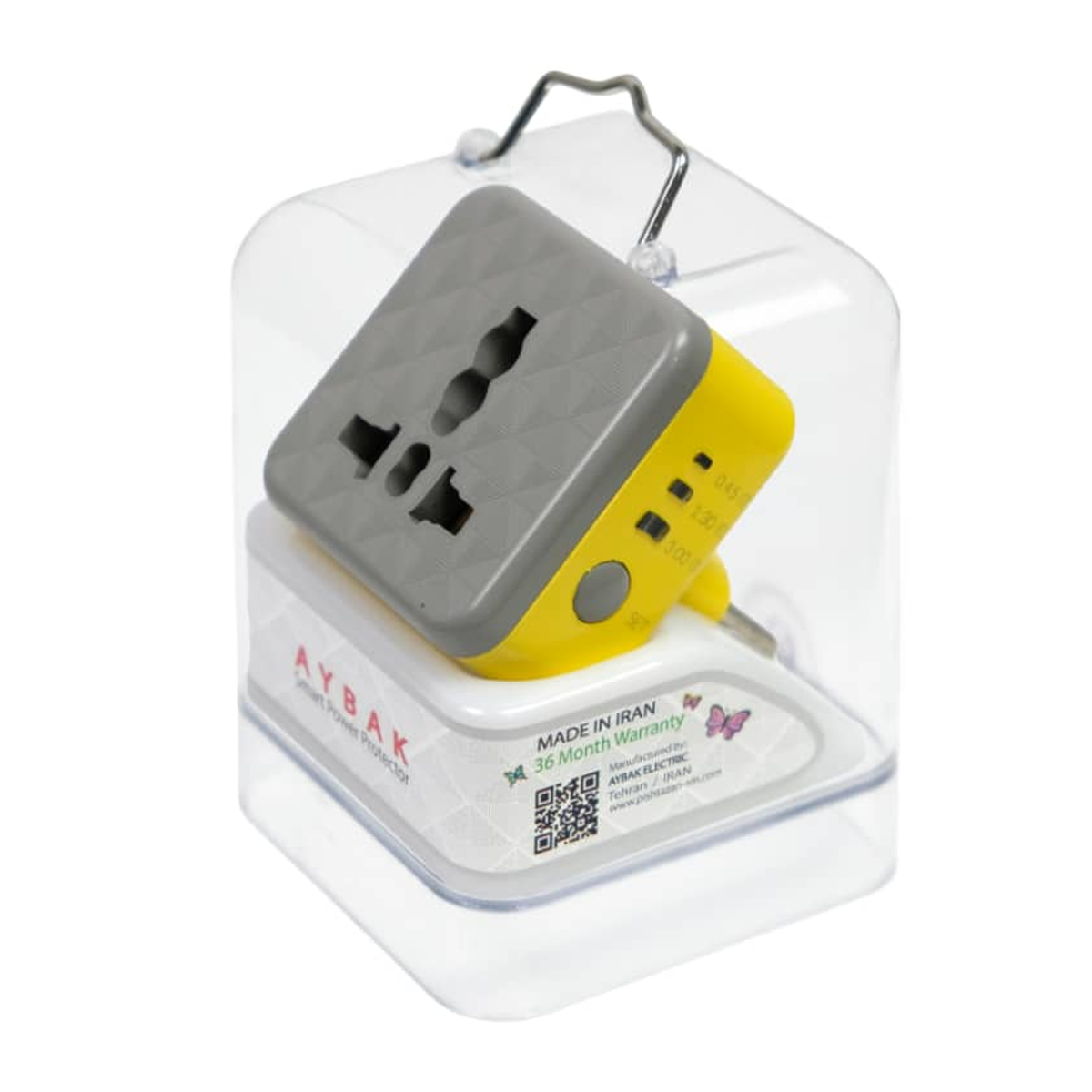 تبدیل برق 3 به 2 آیبک الکتریک مدل M120-زرد