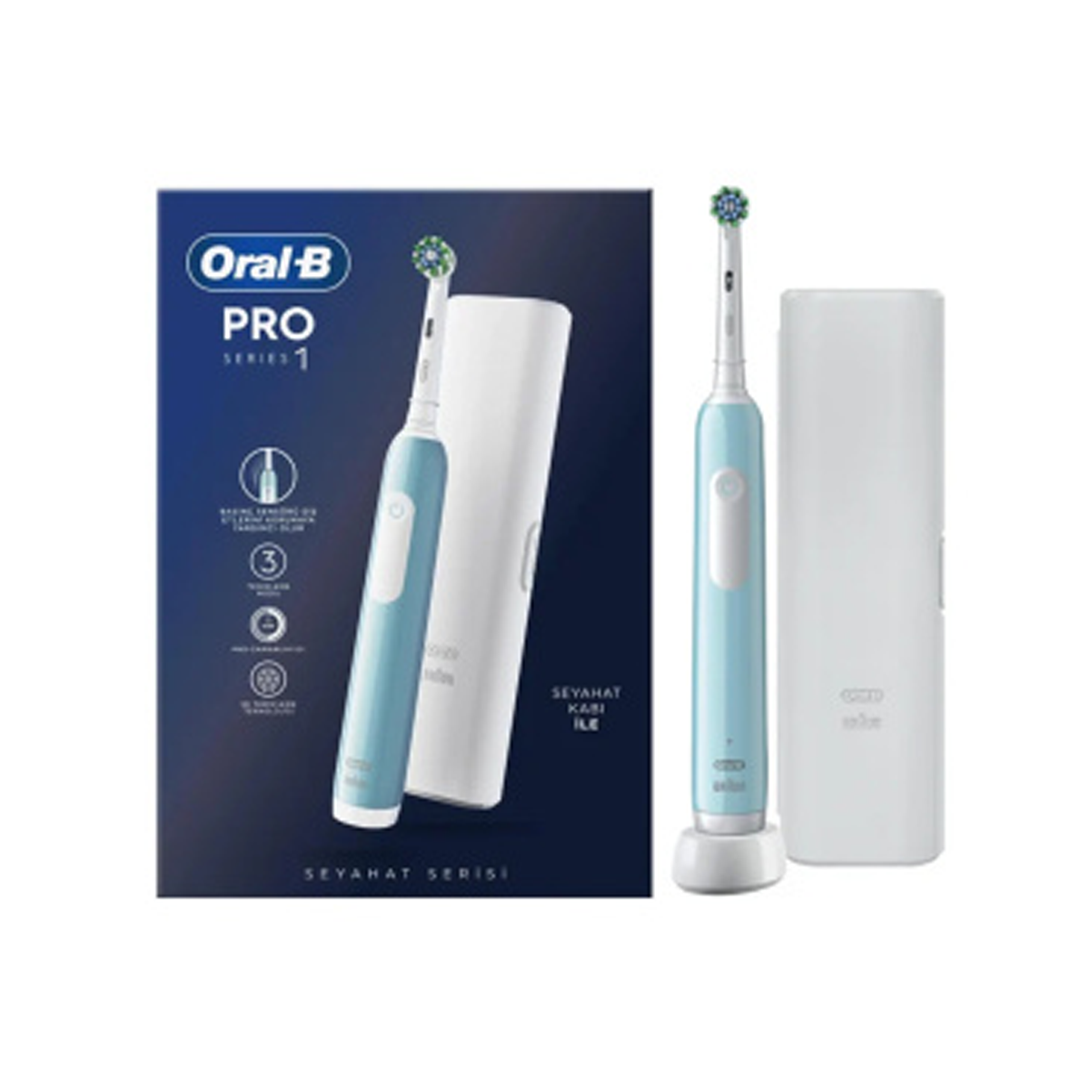 مسواک برقی اورال-بی مدل PRO SERIES 1 به همراه کیف سفری-آبی مسواک برقی اورال-بی مدل PRO SERIES 1 به همراه کیف سفری-آبی