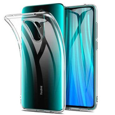  قاب ژله‌ای شفاف داخل کارتون مناسب برای گوشی شیائومی مدل Redmi Note 8 pro-سفید