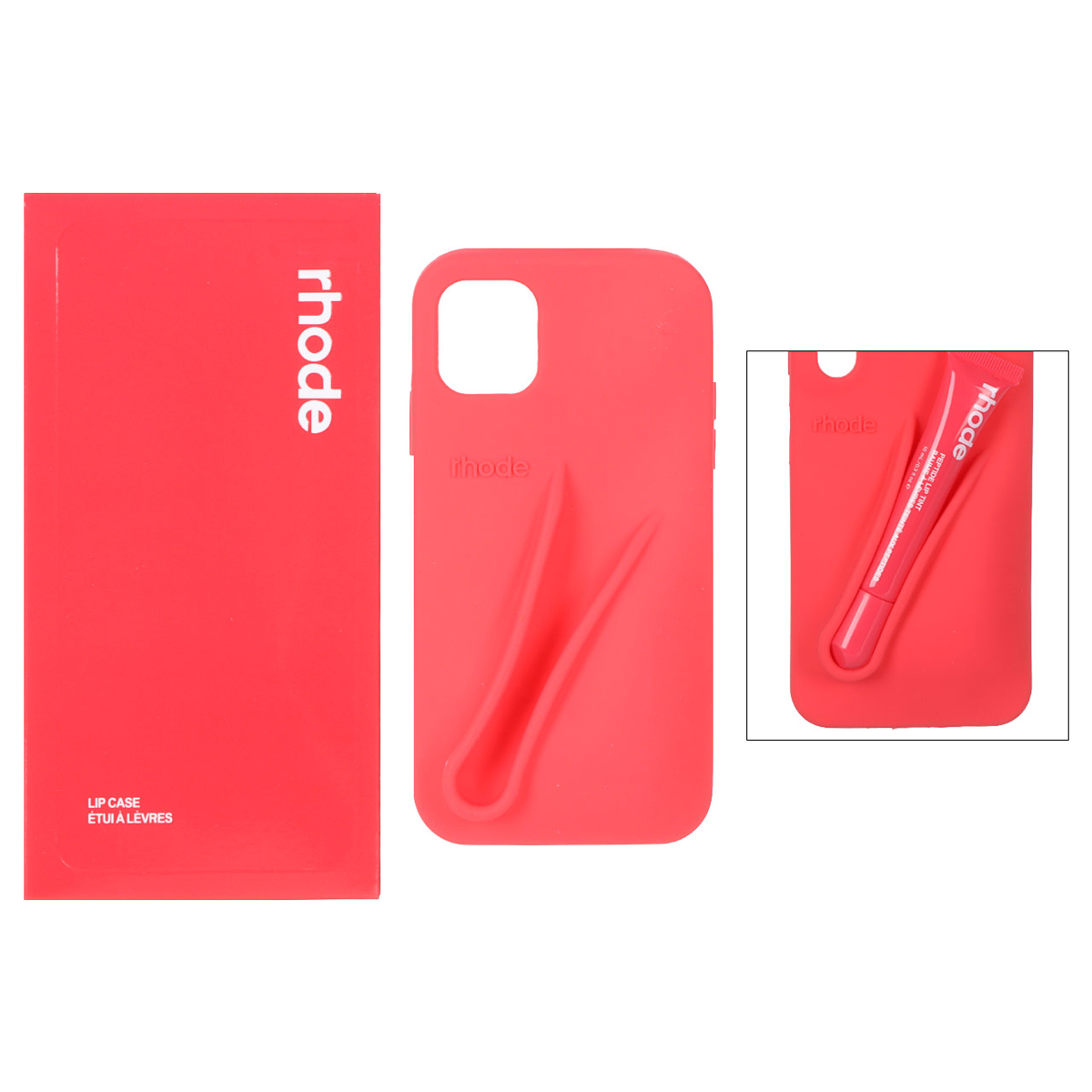 کاور گوشی سیلیکونی پاک کنی اپل iPhone 11 مدل Lip Case rhode به همراه لیپ گلاس رود-قرمز کاور گوشی سیلیکونی پاک کنی اپل iPhone 11 مدل Lip Case rhode به همراه لیپ گلاس رود-قرمز