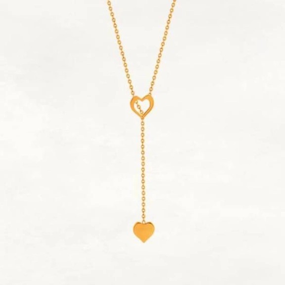 گردنبند طلا 18عیار اپال گلد مدل  قلب آویزی 035