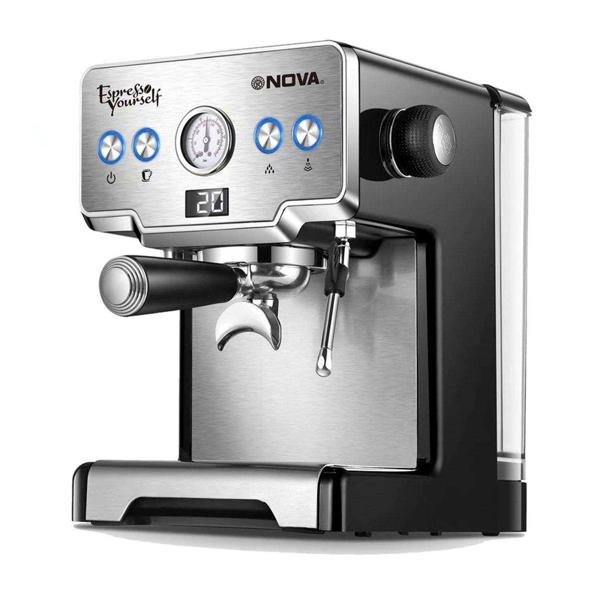 اسپرسوساز نوا مدل NCM-128EXPS-نقره‌ای