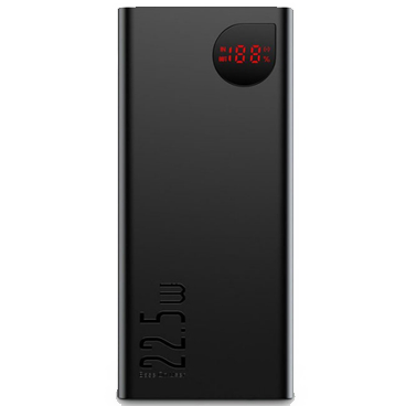  شارژر همراه باسئوس مدل ADAMAN METAL DIGITAL DISPLAY ظرفیت 10000 میلی آمپر ساعت-مشکی