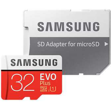 کارت حافظه microSDXC سامسونگ مدل Evo Plus کلاس 10 - ظرفیت 32 گیگابایت به همراه آداپتور SD-سفید