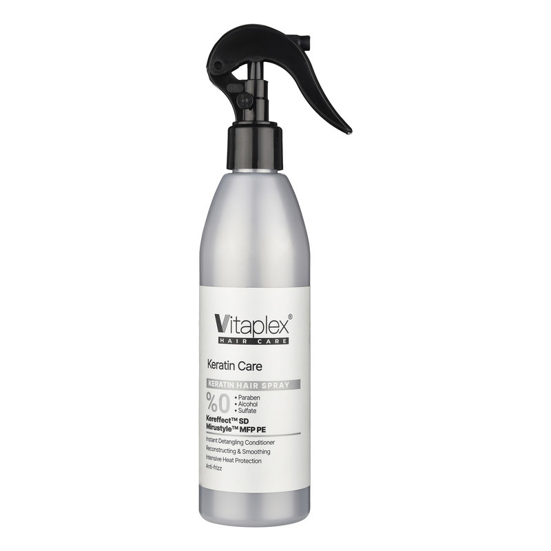 اسپری براق کننده مو با قدرت حفظ حالت مو 4 ویتاپلکس مدل KC04 مناسب مو کراتین شده حجم 300 میلی لیتر