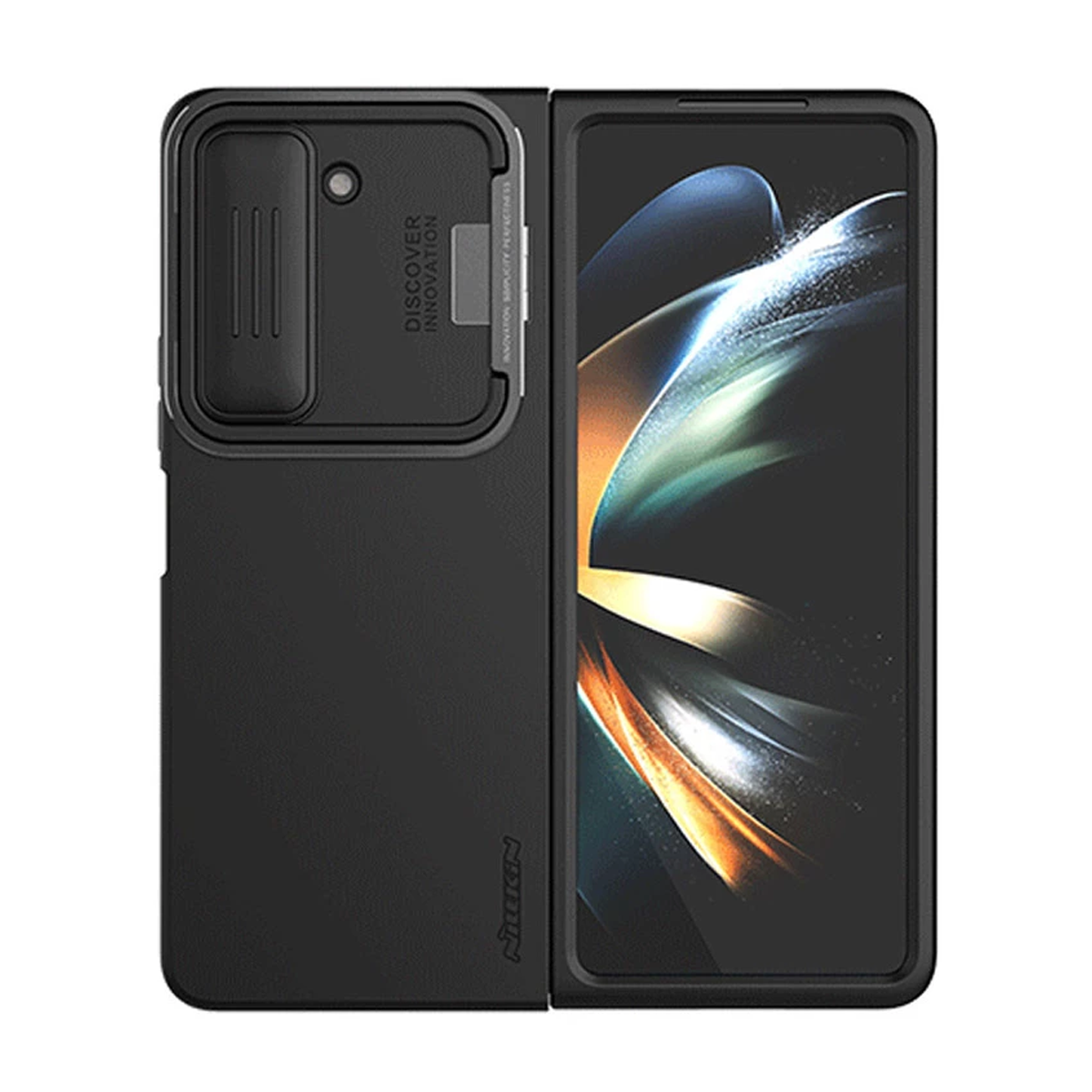 کاور گوشی سامسونگ Galaxy Z Fold 5 نیلکین مدل CamShield Silky Silicone Stand Version