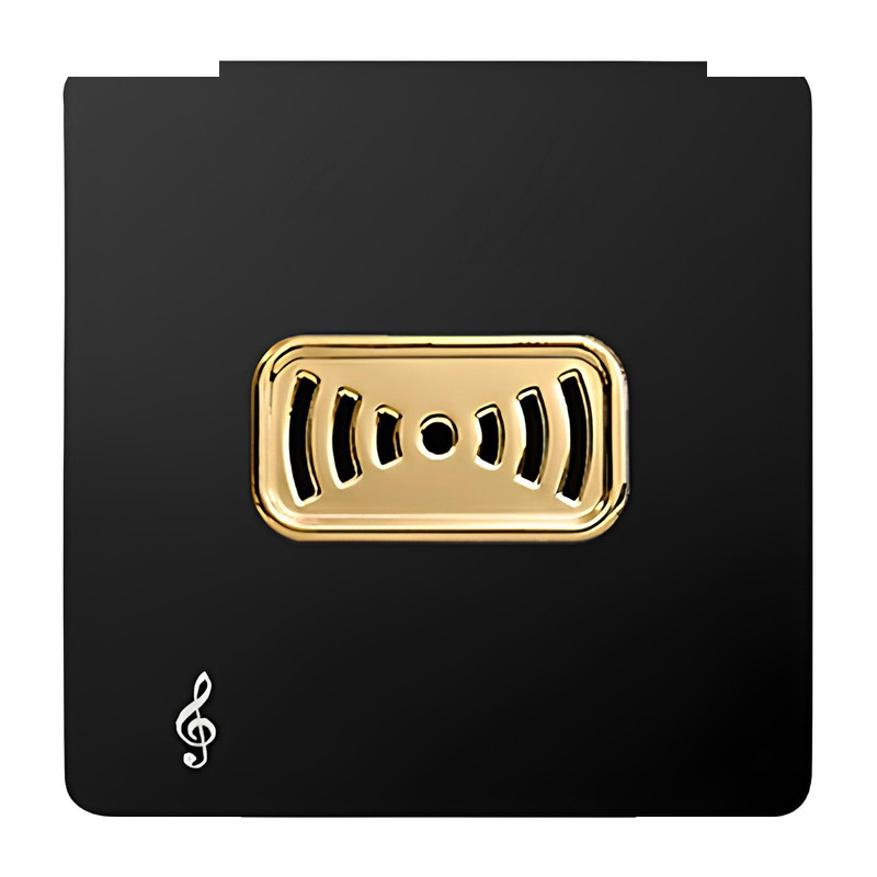 کلید زنگ ملودی صنایع آسیا الکتریک مدل کریستال BLK-GLD