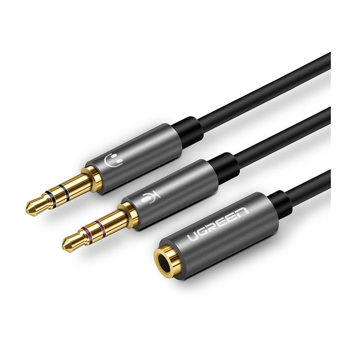 کابل تبدیل 2 به 1 AUX یوگرین AV140 مدل 20899 طول 20 سانتی متر کابل تبدیل 2 به 1 AUX یوگرین AV140 مدل 20899 طول 20 سانتی متر