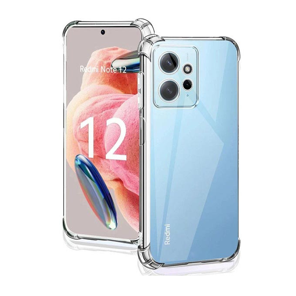 قاب گوشی شیائومی Redmi Note 12 4G مدل ژله ای کپسولی-بی رنگ شفاف