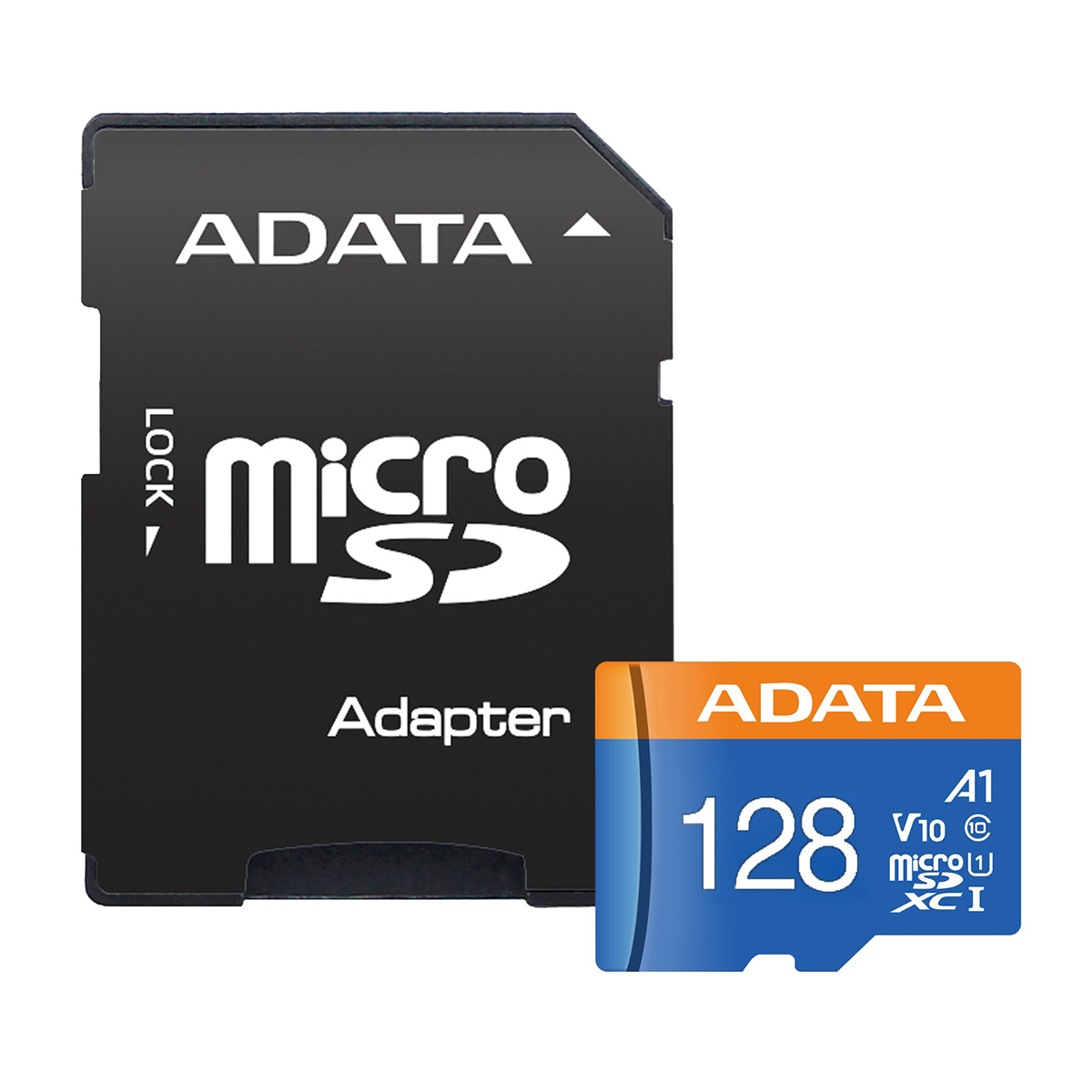 کارت حافظه microSDXC ای دیتا مدل Premier V10 A1 کلاس 10 استاندارد UHS-I سرعت 100MBps ظرفیت 128 گیگابایت به همراه آداپتور کارت حافظه microSDXC ای دیتا مدل Premier V10 A1 کلاس 10 استاندارد UHS-I سرعت 100MBps ظرفیت 128 گیگابایت به همراه آداپتور