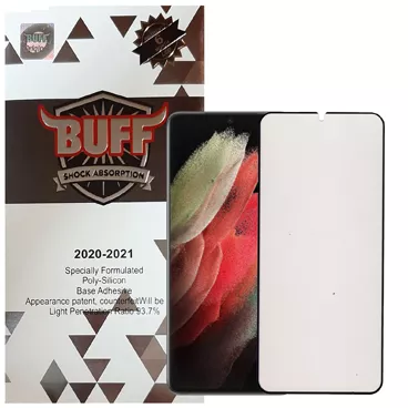 محافظ صفحه نمایش 5D بوف گوشی سامسونگ Galaxy S21 Ultra مدل Silicone-مشکی