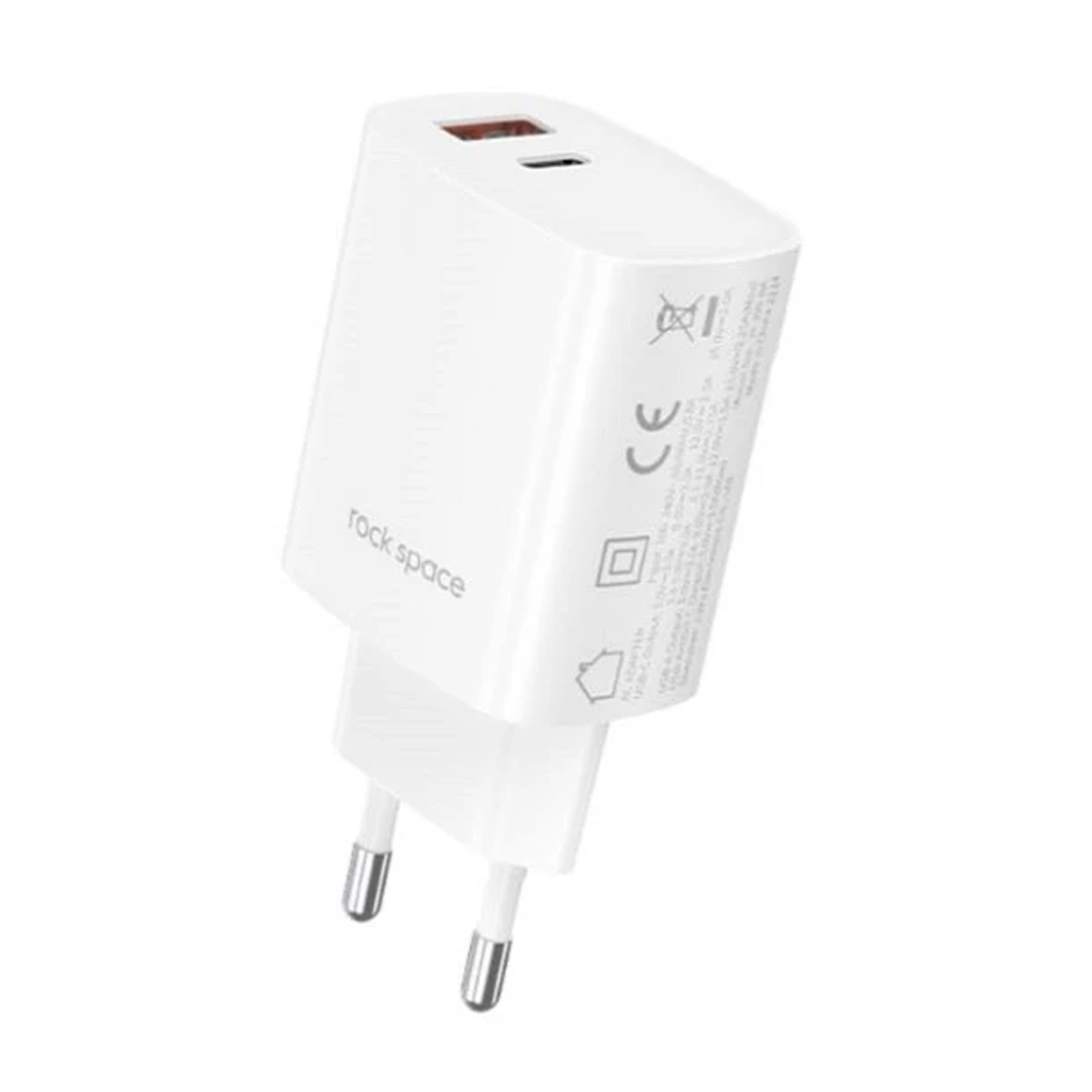 شارژر دیواری راک اسپیس مدل T51 توان 30 وات-سفید شارژر دیواری راک اسپیس مدل T51 توان 30 وات-سفید