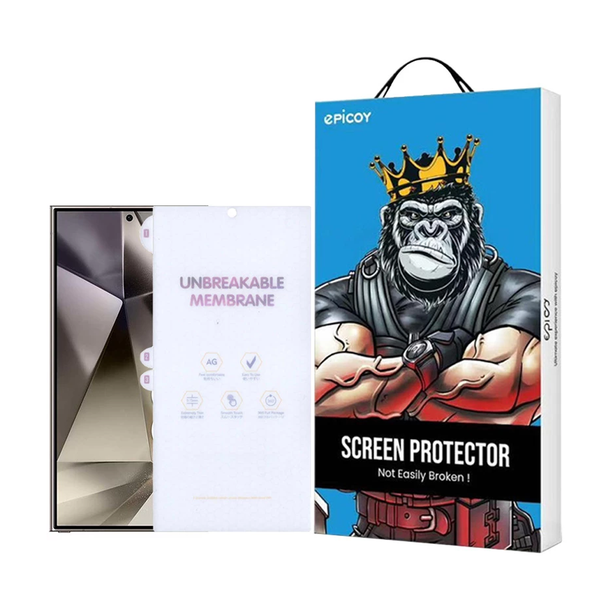 گلس مات گوشی سامسونگ Galaxy S24 Ultra اپیکوی مدل Hydrogel-Matte-بی رنگ