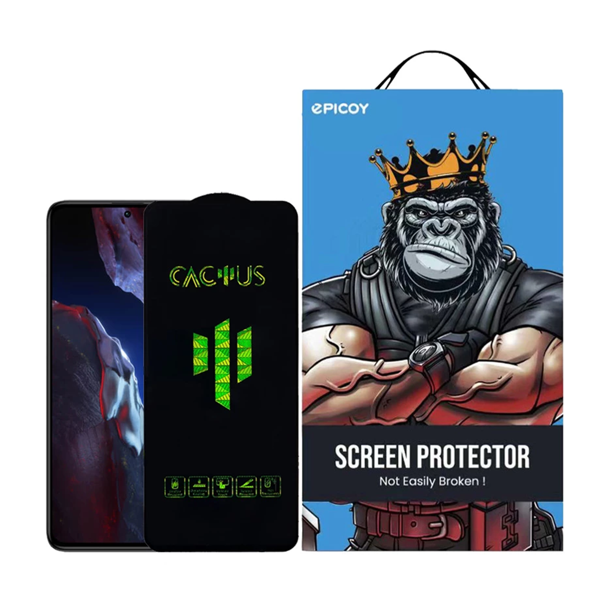 گلس گوشی پوکو X5 Pro اپیکوی مدل Cactus