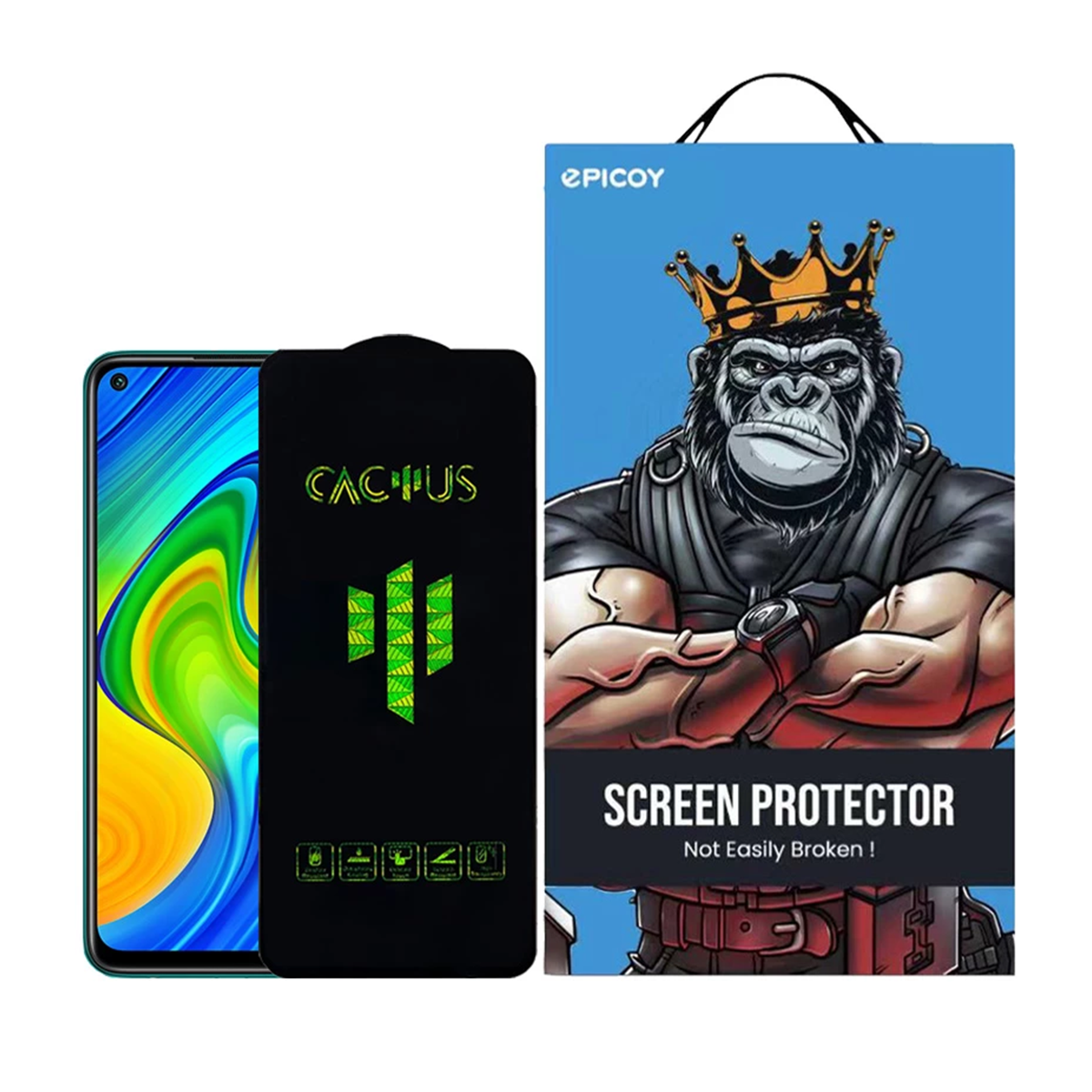 گلس گوشی شیائومی Redmi note 9 اپیکوی مدل Cactus