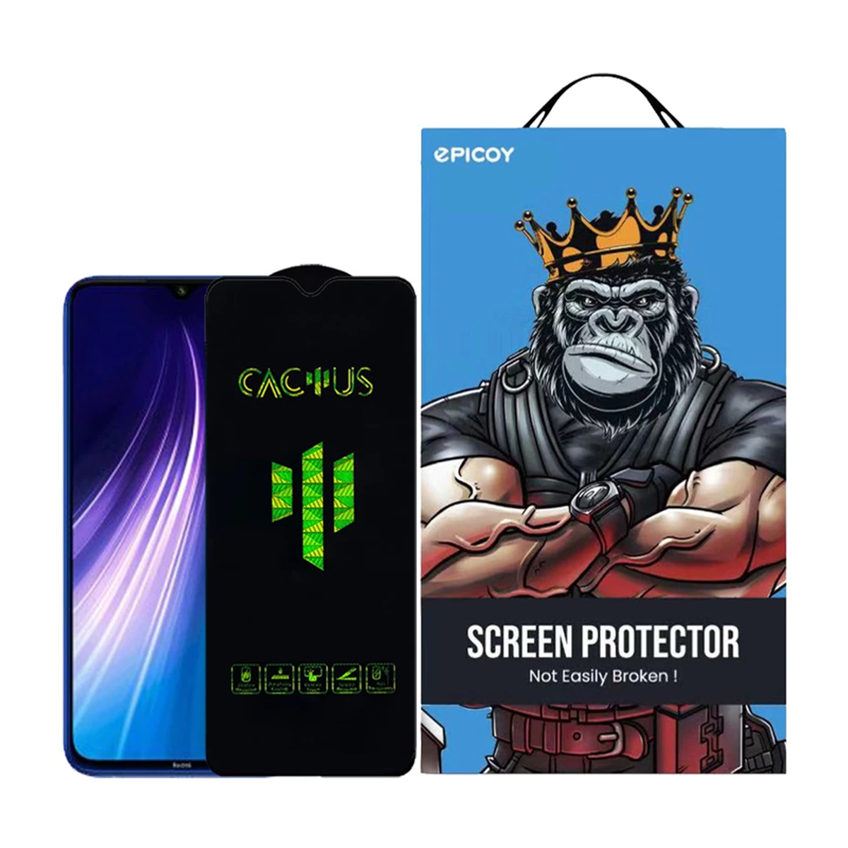 گلس گوشی شیائومی Redmi Note 8 2021 اپیکوی مدل Cactus