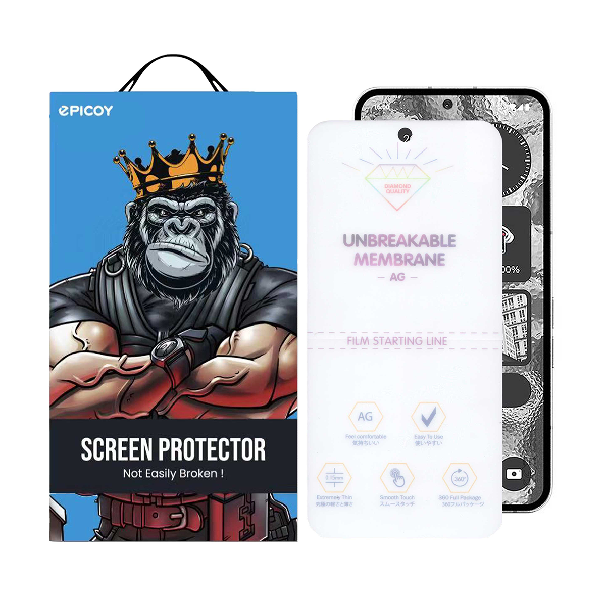 گلس مات گوشی ناتینگ Phone 2 اپیکوی مدل Hydrogel-Matte-بی رنگ