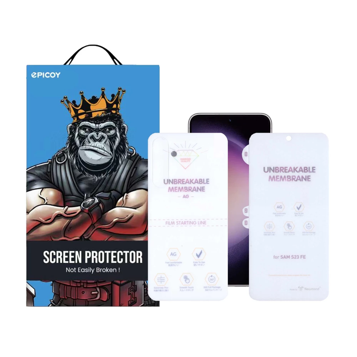 گلس مات صفحه نمایش و پشت گوشی سامسونگ Galaxy S23 FE اپیکوی مدل Hydrogel-Matte