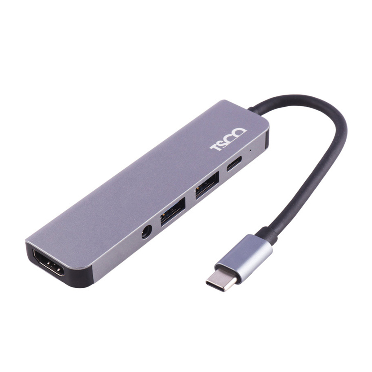 هاب USB-C تسکو 5 پورت مدل THU 1160-خاکستری