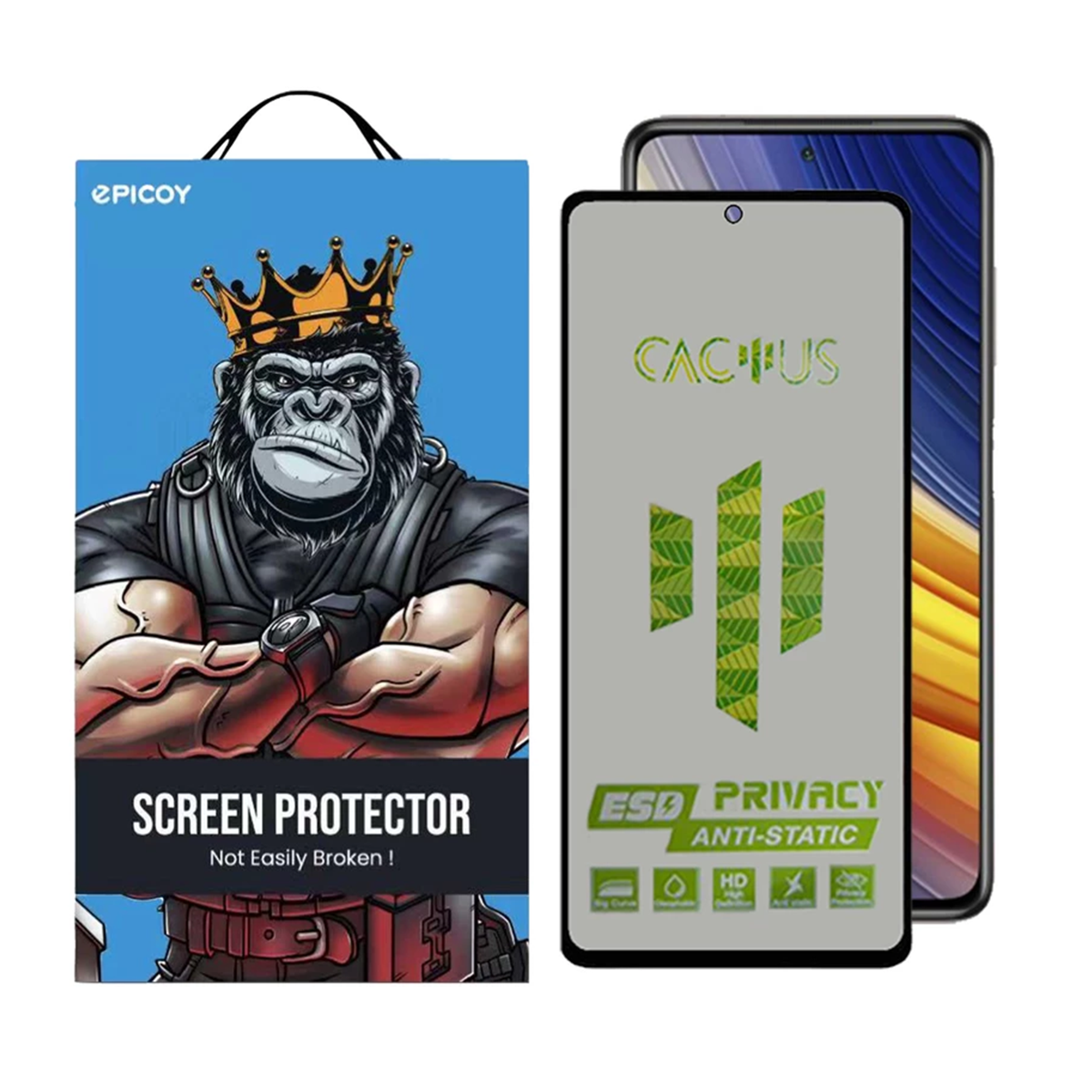 گلس حریم شخصی گوشی شیائومی Poco X3 Pro اپیکوی مدل Cactus-ESD-Privacy گلس حریم شخصی گوشی شیائومی Poco X3 Pro اپیکوی مدل Cactus-ESD-Privacy