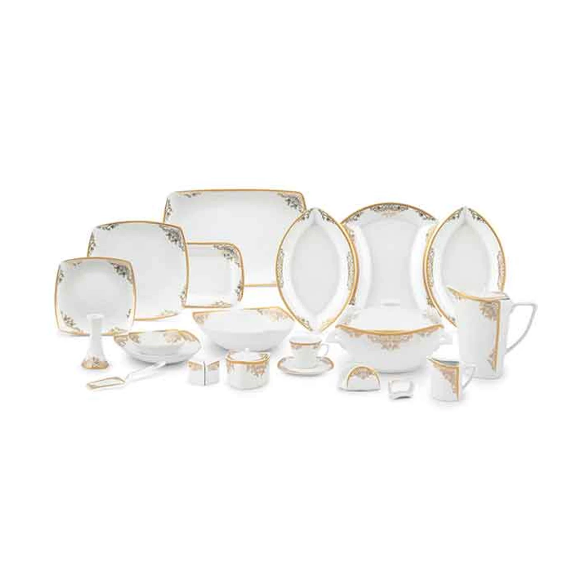 سرویس غذاخوری 105 پارچه 12 نفر چینی پردیس مدل پاریس آوا-طلایی سرویس غذاخوری 105 پارچه 12 نفر چینی پردیس مدل پاریس آوا-طلایی