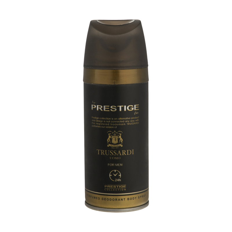 اسپری مردانه پرستیژ مدل Trussardi Uomo حجم 150 میلی لیتر اسپری مردانه پرستیژ مدل Trussardi Uomo حجم 150 میلی لیتر