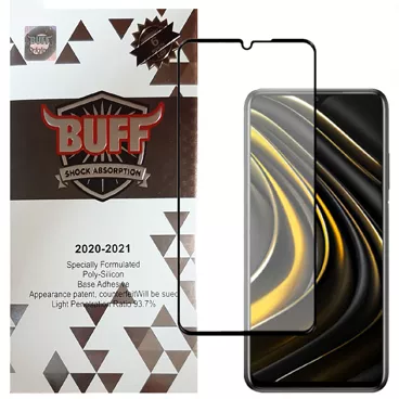 محافظ صفحه نمایش 5D بوف مناسب برای گوشی موبایل شیائومی POCO M3-مشکی