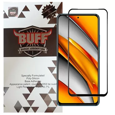 محافظ صفحه نمایش 5D بوف مناسب برای گوشی موبایل شیائومی Poco F3-مشکی