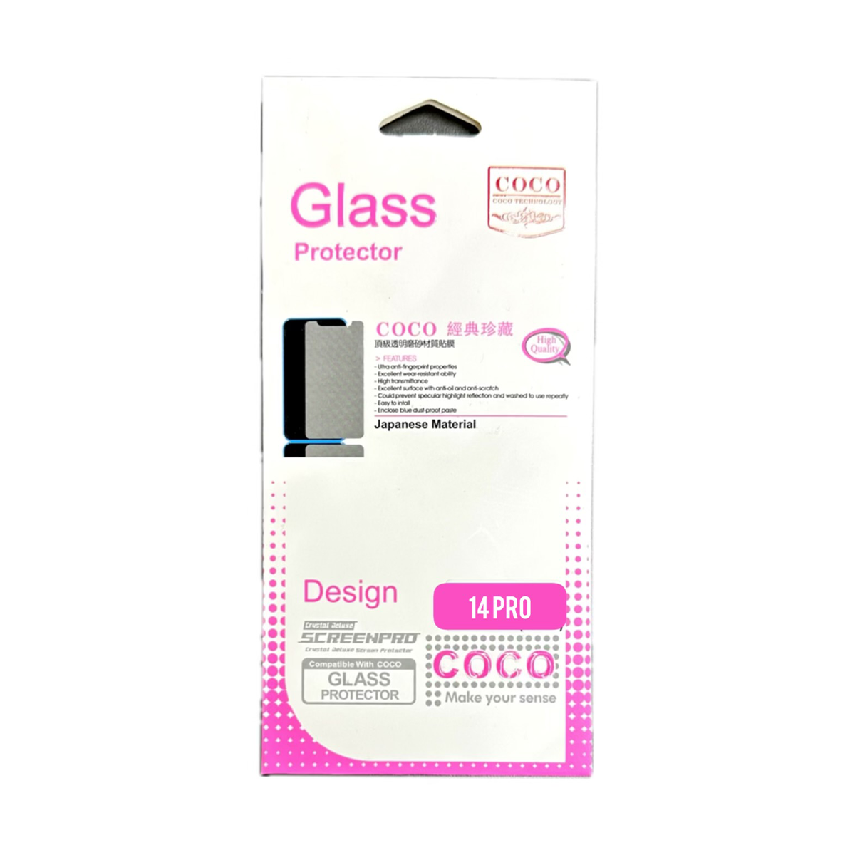 گلس گوشی اپل iPhone 14 Pro کوکو مدل 10D Pro Plus-مشکی