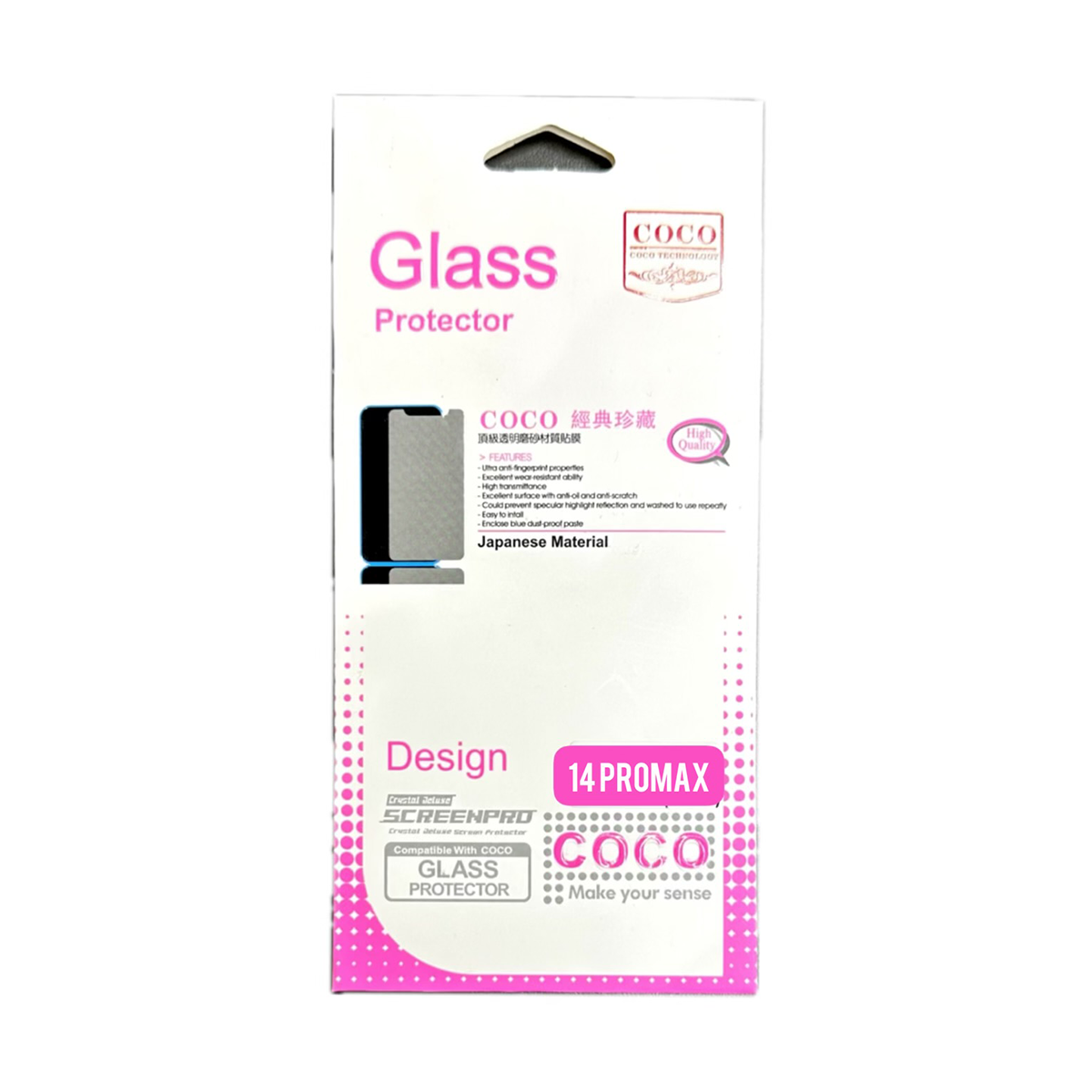 گلس گوشی اپل iPhone 14 Pro Max کوکو مدل 10D Pro Plus-مشکی