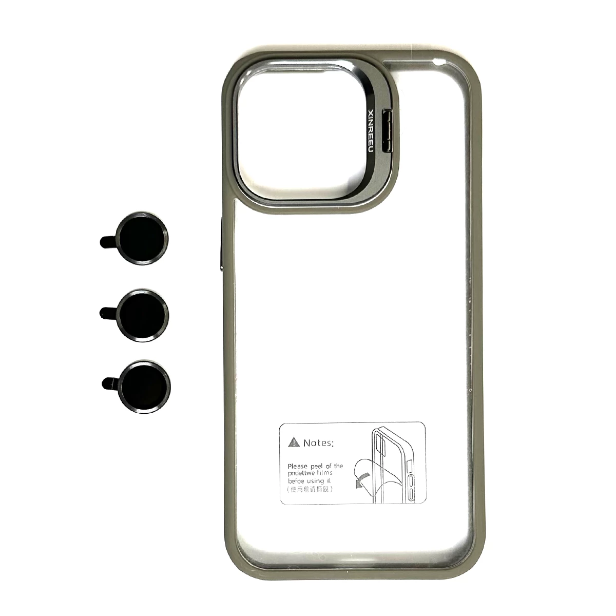 کاور گوشی اپل iPhone 14 Pro Max مدل XINREEU همراه با محافظ لنز-مشکی