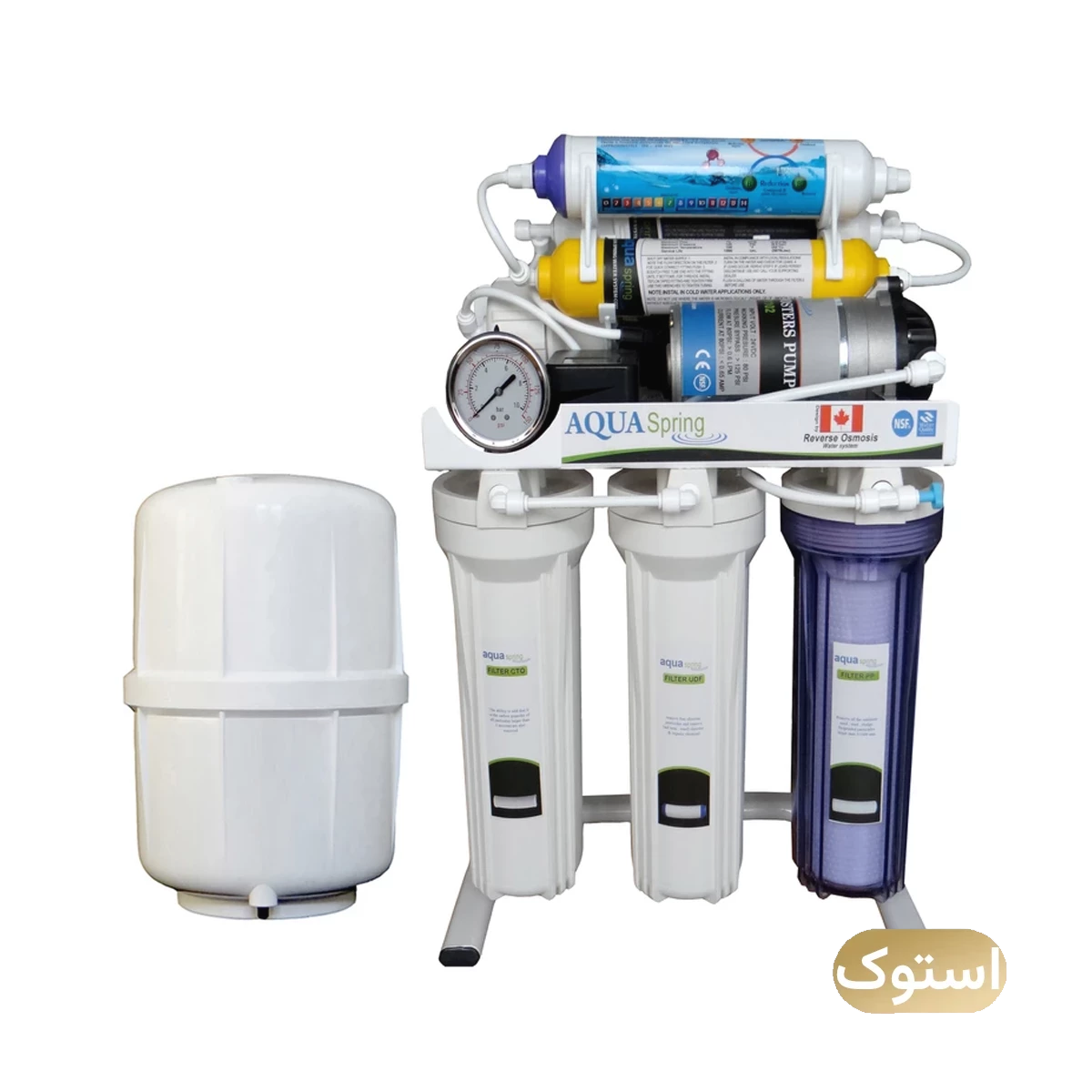 دستگاه تصفیه کننده آب استوک Open Box - آکوآ اسپرینگ مدل RO-S151 - سفید دستگاه تصفیه کننده آب استوک Open Box - آکوآ اسپرینگ مدل RO-S151 - سفید