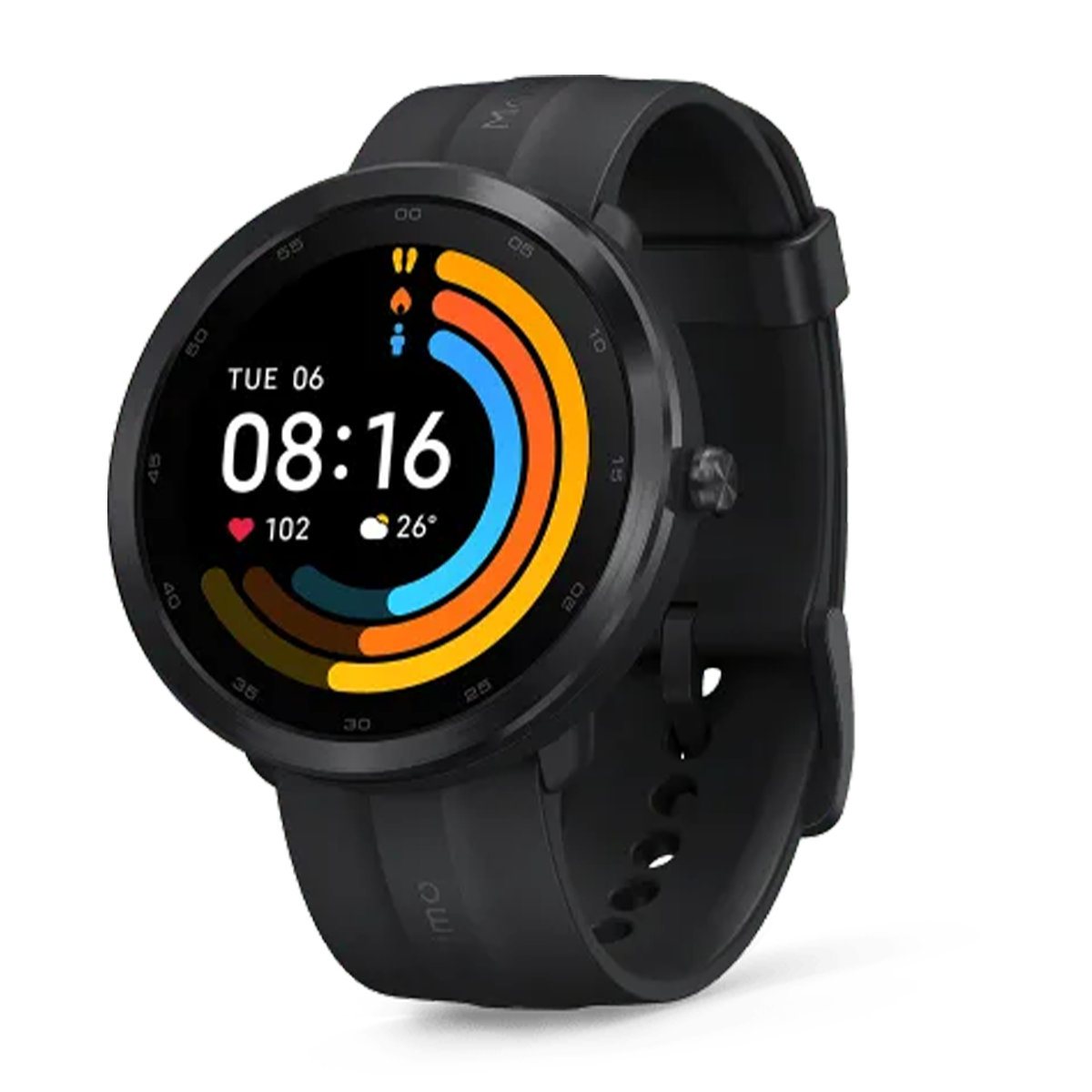 ساعت هوشمند مایمو مدل Watch R-بدنه مشکی بند مشکی