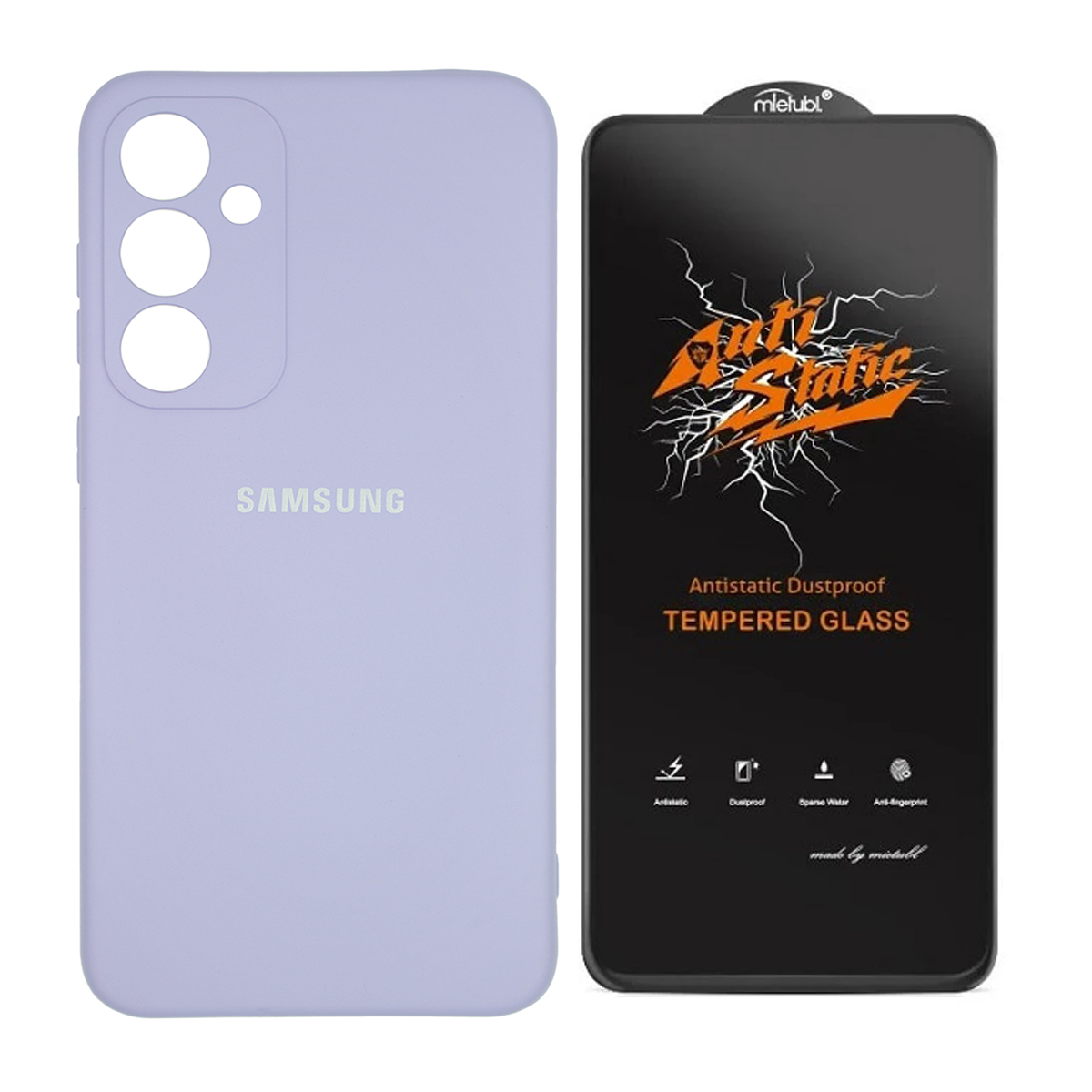 قاب گوشی سامسونگ Galaxy A35 مدل سیلیکونی به همراه گلس شفاف Anti Static